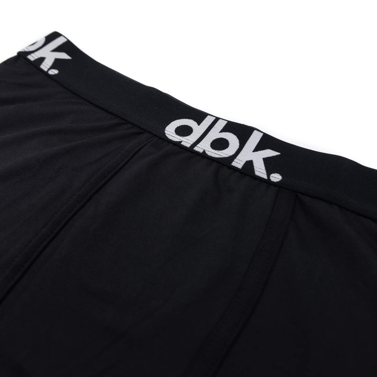 Black boxer briefs waistband with large dbk logo band