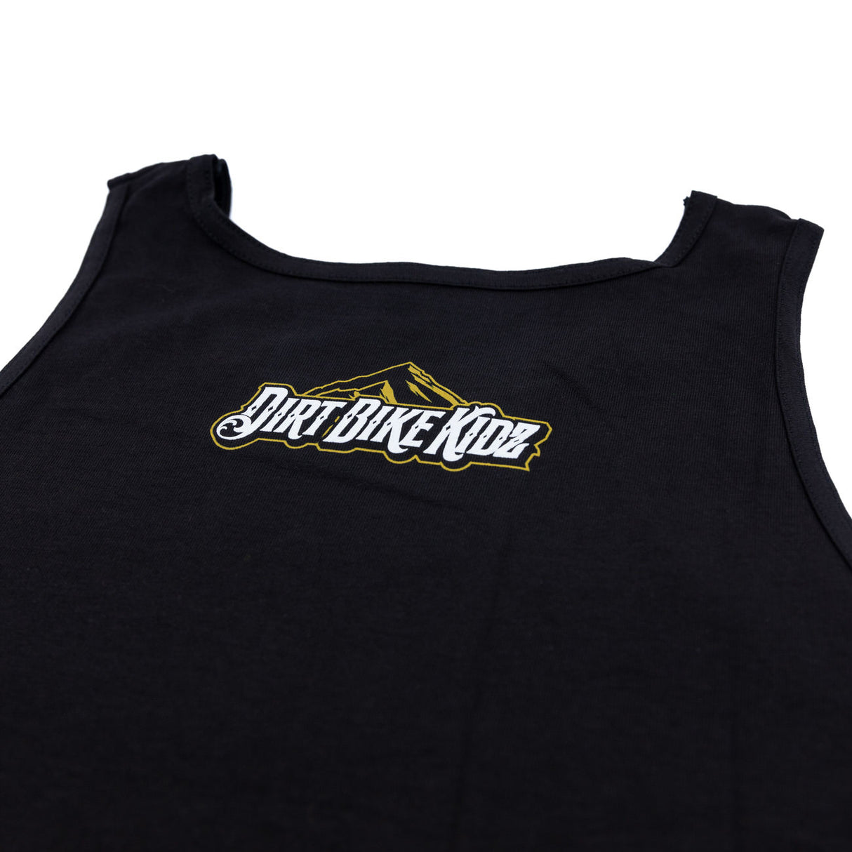 Black tank top with small 'Dirt Bike Kidz' logo at upper chest