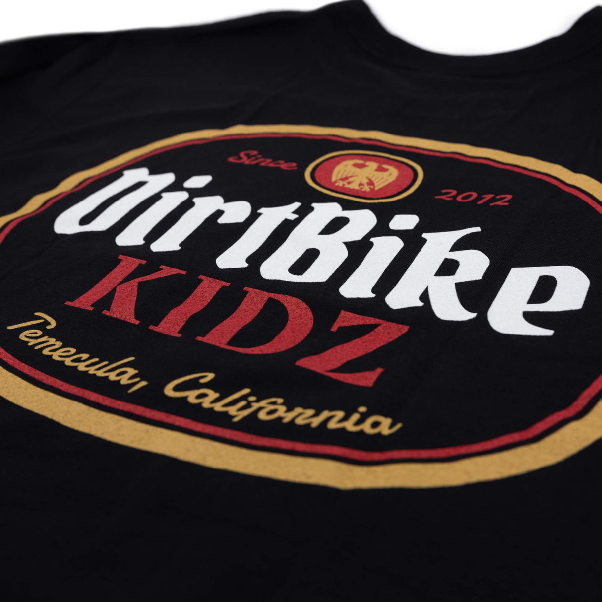Beer premium tall tee, black with large DirtBikeKidz 2022 graphic