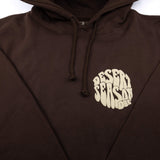 Desert Season Hoodie dunkelbraun: Kapuzenkordel und Logo-Print vorne