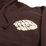 Desert Season Hoodie dunkelbraun, Brustbereich mit kleinem weißen Logo