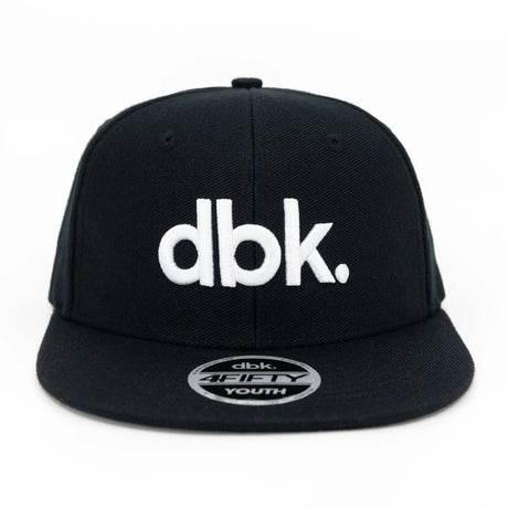 Youth 4Fifty Snapback in schwarz, großes dbk Logo, ovaler 4FIFTY YOUTH Patch