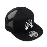 2Fifty youth trucker cap, black mesh panels, front crossed logo and snapback