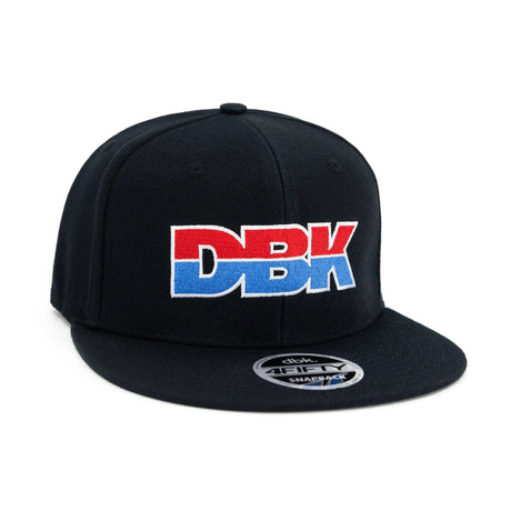 Black DBK snapback with front DBK logo, top button, and 4Fifty snapback tag