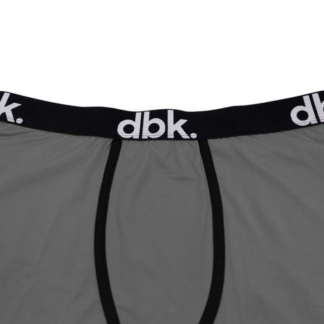 Graue Boxer briefs Detail: breiter Logo-Bund mit mittlerer Naht und Leistentasche