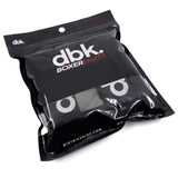 Two-pack boxer briefs branded plastic pouch with dbk Boxer Briefs logo