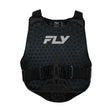 Youth roost guard chest protector with black straps and blue hex patterned shell