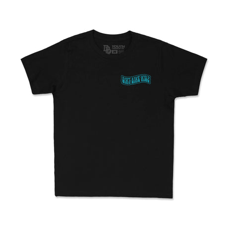 Youth black premium T-shirt with small chest 'Dirt Bike Kidz' logo print
