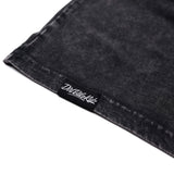 Dark tank top hem with stitched inner label
