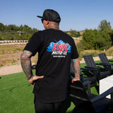 Black tall tee with DBR Moto Co back graphic print