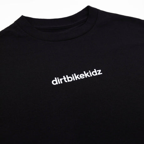 Moto is Dope tee—black chest 'dirtbikekidz' text detail.