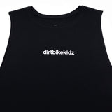 Black tank top with 'dirtbikekidz' chest logo