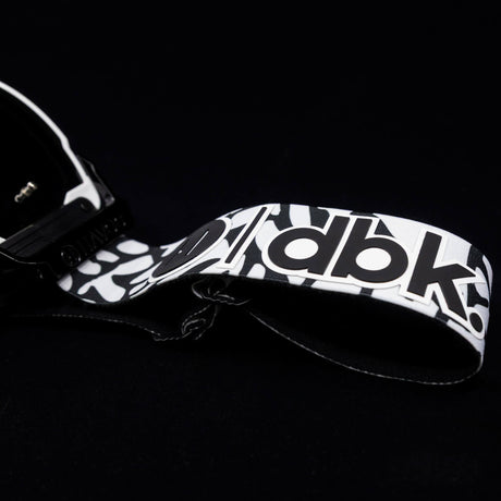 Goggle strap with bold Havoc lettering and black buckle