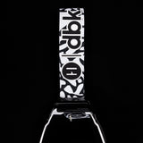 Helios goggles strap with black-and-white graphic pattern and logo