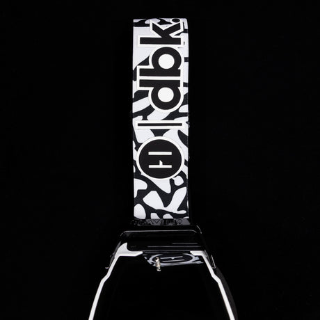 Goggle strap with Havoc Racing logo pattern, black backing
