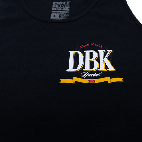 Black tank top with DBK Special 2012 center logo graphic