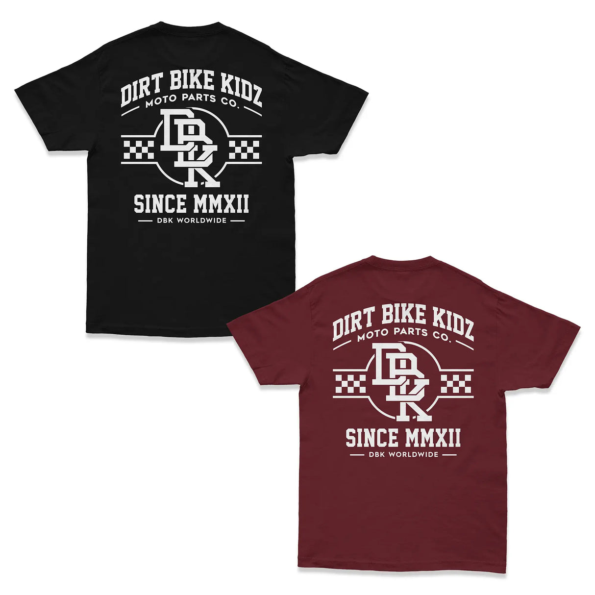 Black graphic T-shirt with chest logo and slogan print