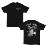 Two black kids graphic T-shirts, one front logo and one large back print.