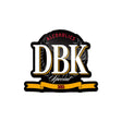 DBK sticker: black base with gold letters, orange “Special 2012” ribbon, “Alcoholholics” text.