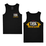 Black tank top with DBK Special 2012 front graphic and crew neckline