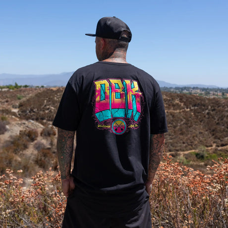 Black Block x Block T‑shirt, back graphic DBK with rainbow letters