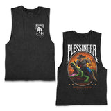 Croc Cowboy AP7 tank top set: black sleeveless tee with small logo and full graphic front