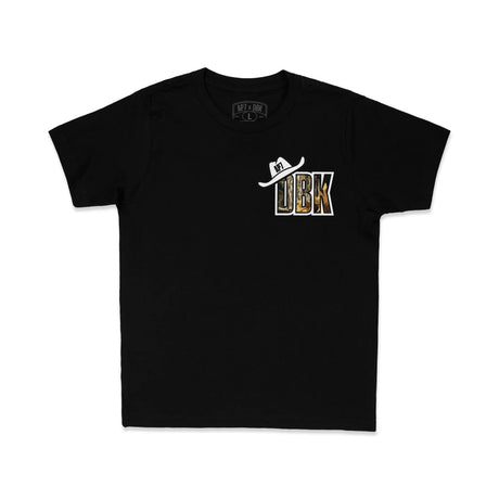 Black youth premium tee with small DBK chest emblem