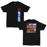 Black AP7 tee with vertical APxDBK graphic at center.