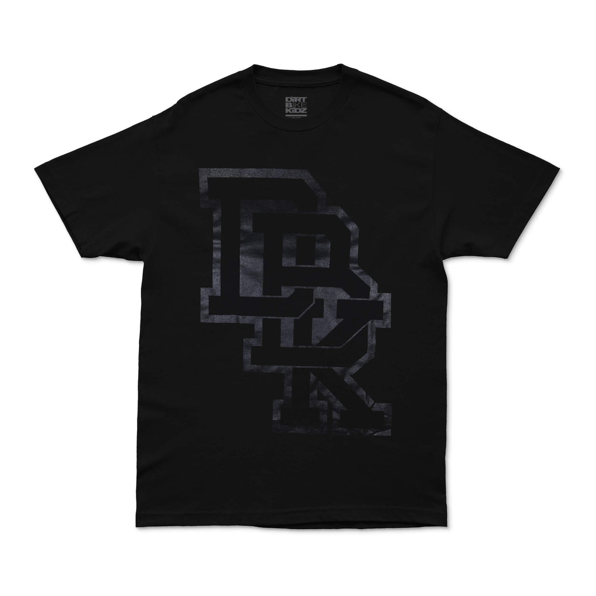 Pitch Black T-shirt, black, with large gray letter graphic on front