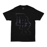 Pitch Black T-shirt, black, with large gray letter graphic on front