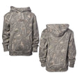 Youth camouflage hoodie with pullover hood and front kangaroo pocket, dbk logo.