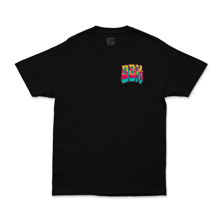 Block x Block tee in black with small multicolor DBK logo on front