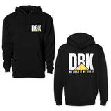 Black Build It hoodie mit DRK-Logo auf der Brust, Kapuze mit Kordeln