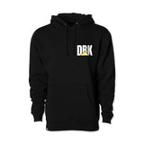 Black Hoodie mit DRK-Logo vorn, Kapuze und Kängurutasche