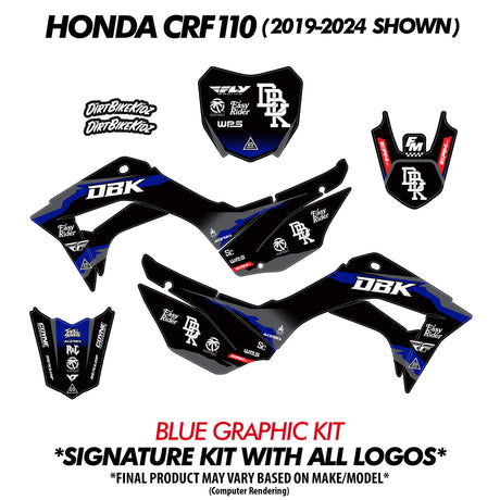 OBK Blue Graphic Kit decal set with front plate and side panels
