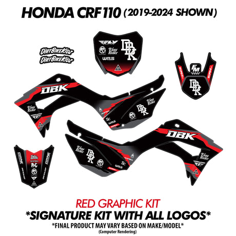 OBK Red Graphic Kit decal set with front plate and side panels