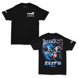Black T-shirt with WEBB2 dirtbikekidz chest logo and small side graphic