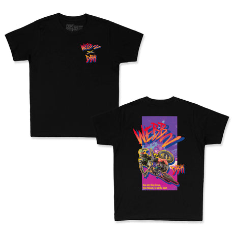 Youth premium black tee set with small and large WebB2 BMX graphic designs