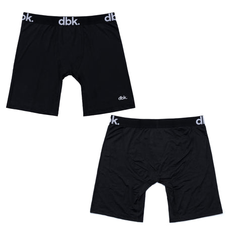 2er-Pack schwarze Boxer briefs, kurze Stretch-Unterhose mit Logo-Bund und Leistenöffnung