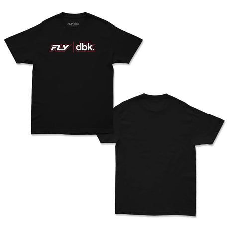 Two-pack FLY x DBK black tees, front and back logos
