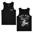 Black kids tank top with 'DIRT BIKE KIDZ' chest graphic