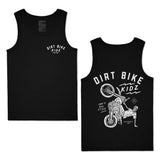 Black kids tank top with 'DIRT BIKE KIDZ' chest graphic