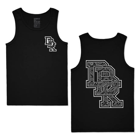 Dirt Bike Kidz black tank top, small chest logo, sleeveless scoop neck