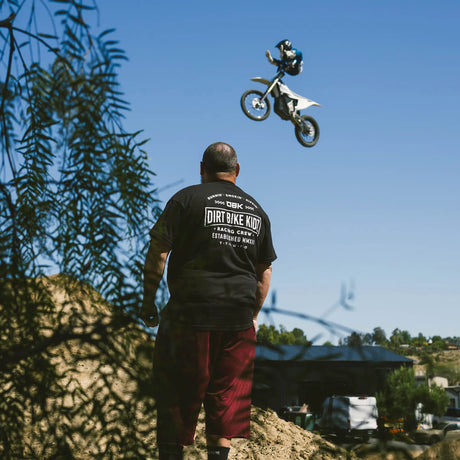 Black Speed & Style Tee, back graphic “DIRT BIKE KIDZ” visible