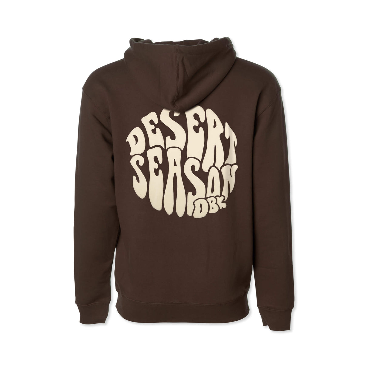 Desert Season Hoodie dunkelbraun mit Kapuze und großem Logo-Schriftprint