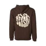 Desert Season Hoodie dunkelbraun mit Kapuze und großem Logo-Schriftprint