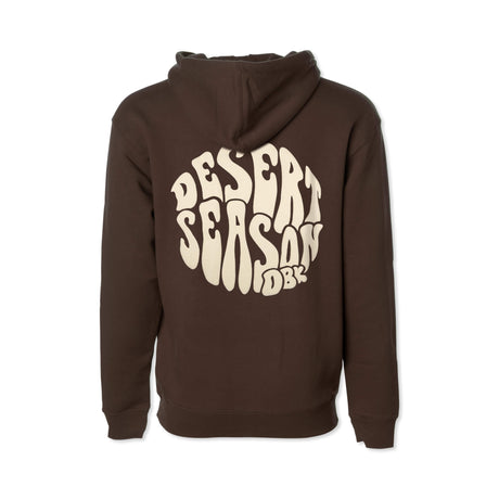 Desert Season Hoodie dunkelbraun mit Kapuze und großem Logo-Schriftprint