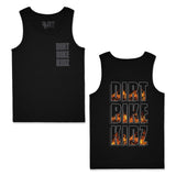 Black youth tank top set; front/back feature 'DIRT BIKE KIDZ' lettering
