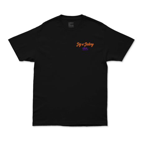 Black Boneyard tee with small “Dig n’ Destroy” logo at chest