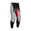 Kinetic motorcycle riding pant in white-gray with black lower panels and red accents